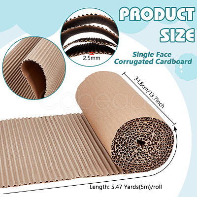 Single Face Corrugated Cardboard Roll for Packing DIY-WH0671-194A-05-1