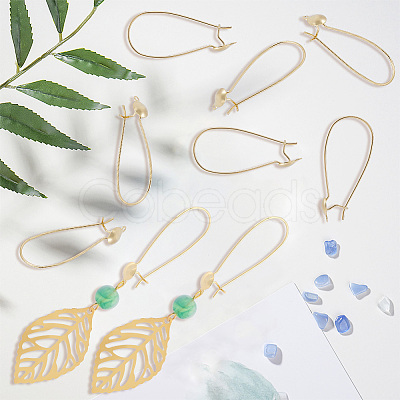30Pcs Brass Hoop Earring Findings KK-BBC0029-08-1