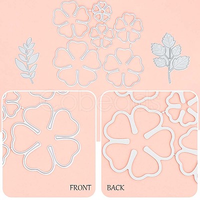 4Pcs 4 Styles Carbon Steel Cutting Dies Stencils DIY-GF0007-21-1