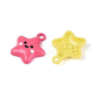Spray Painted Alloy Pendants PALLOY-N181-29-1