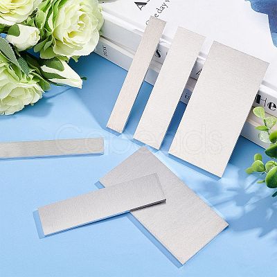 BENECREAT 6Pcs 3 Style Blank Aluminum Sheet ALUM-BC0001-70-1