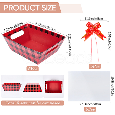 Tartan Cardboard Gift Basket Kit CON-WH20013-01A-01-1