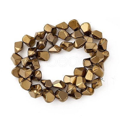 Full Plated Electroplate Glass Beads EGLA-Q066-FP03-1