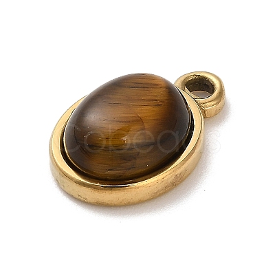 Natural Tiger Eye Pendants STAS-R009-04G-03-1