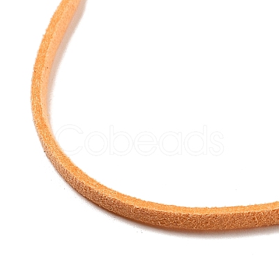 Flat Faux Suede Cord Necklace Making with Alloy Lobster Claw Clasps and Iron End Chains NJEW-Q031-02A-1