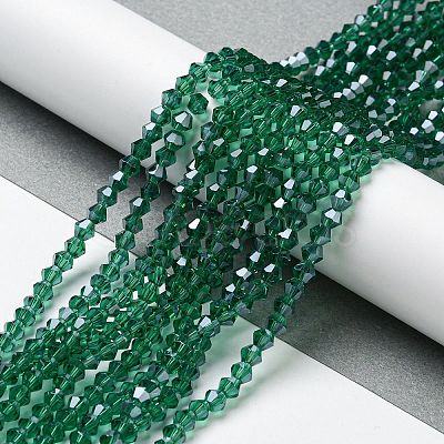 Transparent Electroplate Glass Beads Strands EGLA-A039-T4mm-A10-1