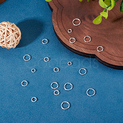 20Pcs 5 Styles 925 Sterling Silver Split Rings STER-TA0001-49-1