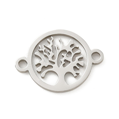 201 Stainless Steel Laser Cut Connector Charms STAS-R133-02P-07-1