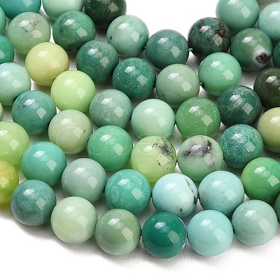 Natural Green Grass Agate Beads Strands GG-CBA007A-B03-10mm-1