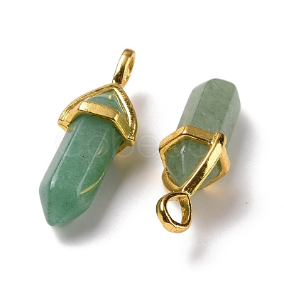 Natural Green Aventurine Pointed Pendants G-K329-37G-1