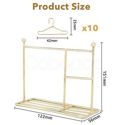 SUPERFINDINGS Iron Doll Clothes Rack & Hangers DJEW-FH0001-16A-1