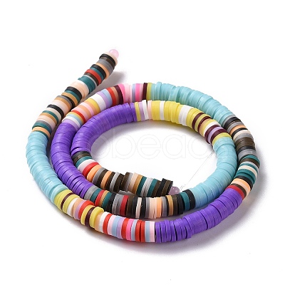 Handmade Polymer Clay Bead Strands CLAY-C003-04B-1