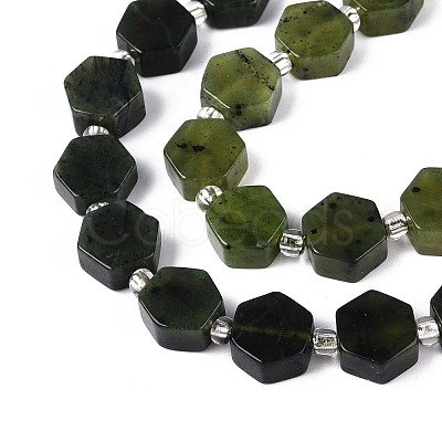 Natural Canadian Jade Beads Strands G-P534-A18-02-1