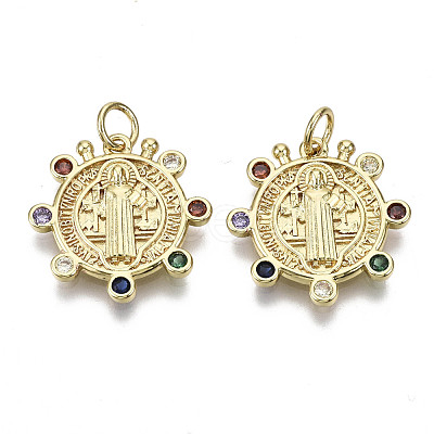Brass Micro Pave Cubic Zirconia Pendants ZIRC-N039-059-NF-1