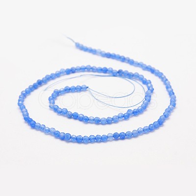 Dyed Natural White Jade Bead Strands G-J311-M-1