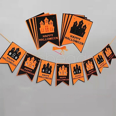 16Pcs 2 Color Flag Felt Ornaments LS-DIY-B054-02D-1