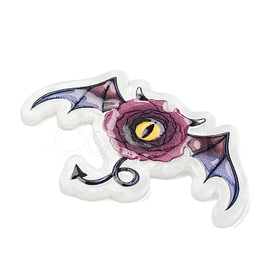 Halloween Style Printed Acrylic Pendants OACR-M007-02C-1
