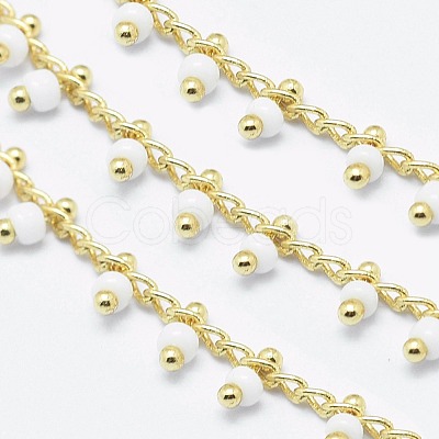 Handmade Glass Beaded Chains CHC-I026-H-03G-1