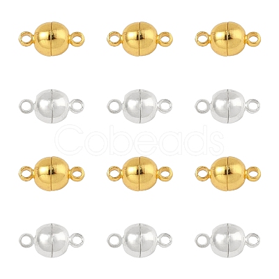 12 Sets 2 Colors Brass Magnetic Clasps KK-FS0001-55A-1