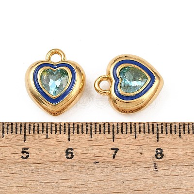 304 Stainless Steel Enamel Pendants STAS-C158-15G-06-1