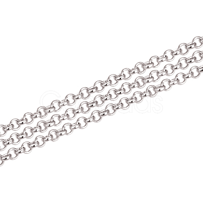 Anti-Tarnish Rhodium Plated 925 Sterling Silver Rolo Chains STER-WH0011-05P-1