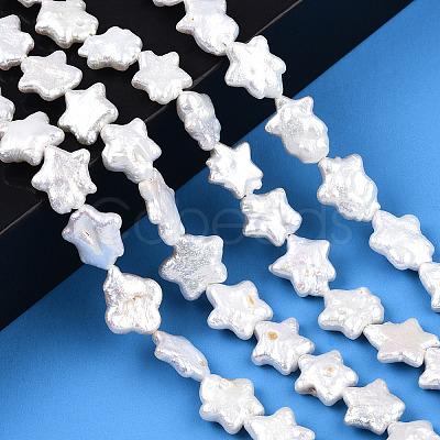 Natural Nucleated Baroque Keshi Pearl Beads Strands PEAR-S020-Z03-2-1