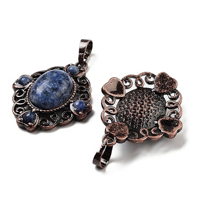 Natural Sodalite Rhombus Pendants G-K363-02R-09-1
