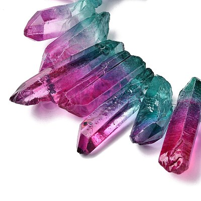 Two Tone Natural Quartz Crystal Beads Strands G-Z131-K01-03-1