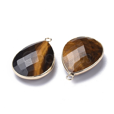 Faceted Natural Gemstone Pendants G-M356-A-LG-1