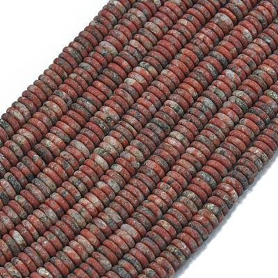 Frosted Natural Sesame Jasper Beads Strands G-K389-C04-01-1