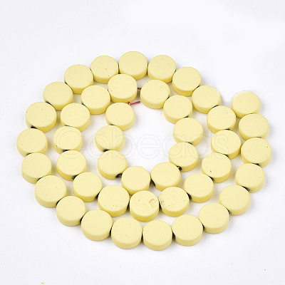 Spray Painted Non-magnetic Synthetic Hematite Beads Strands G-T116-01B-02-1