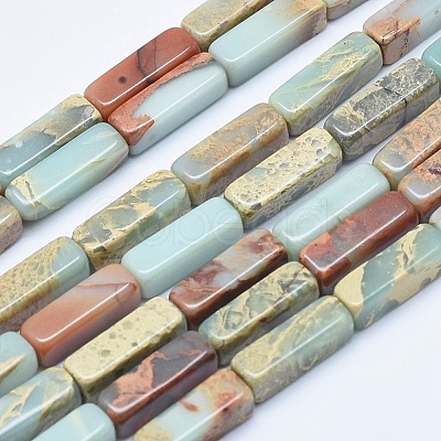 Natural Aqua Terra Jasper Beads Strands G-E444-15B-1