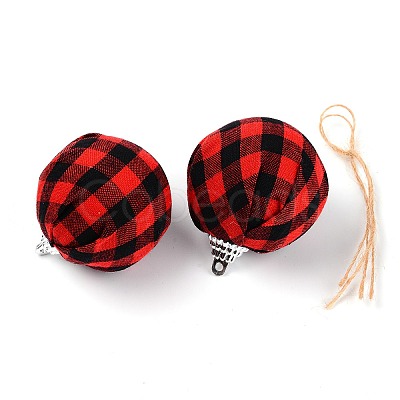 Foam and Plastic with Cloth Ball Christmas Tree Decorations DIY-SZC0002-07B-1