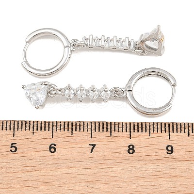 Brass Micro Pave Cubic Zirconia Hoop Dangle Earrings KK-CBA8324-07P-02-1
