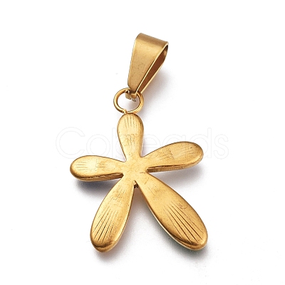 304 Stainless Steel Enamel Pendants STAS-H106-08G-1