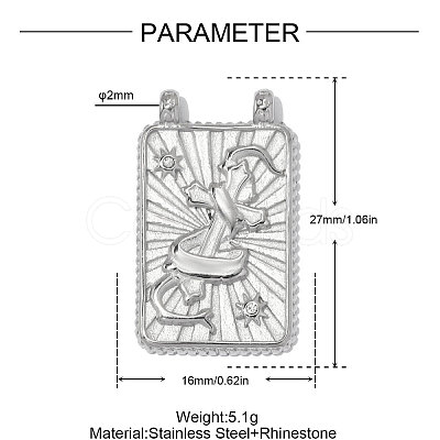 304 Stainless Steel Pendants STAS-OY014-84P-1