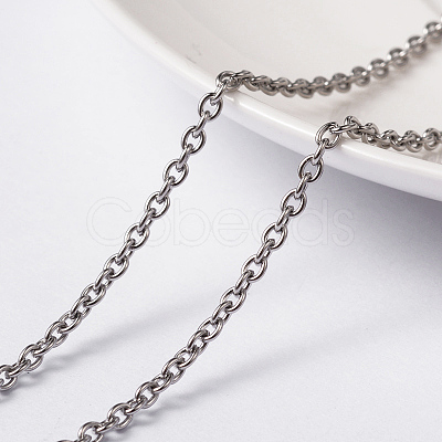 Tarnish Resistant 304 Stainless Steel Cable Chains CHS-H007-33P-1