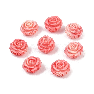 Synthetic Shell Dyed Carved Beads SHEL-U001-07-1