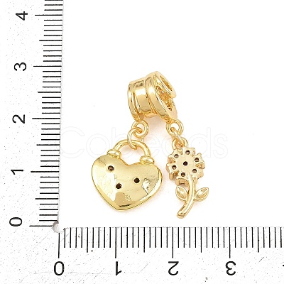 Brass Micro Pave Cubic Zirconia Pendants KK-Z151-11G-1