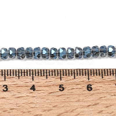 Electroplate Glass Beads Strands GLAA-Q105-03W-1