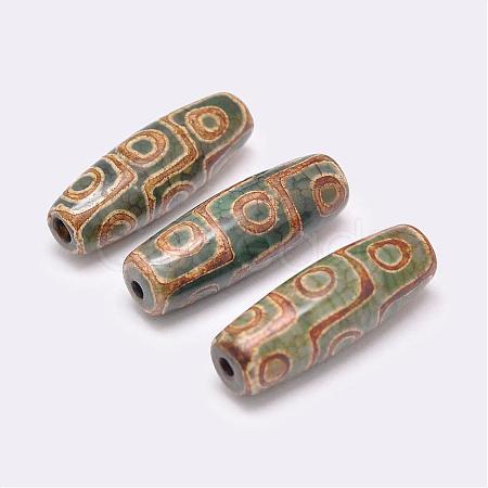 Tibetan Style 9-Eye dZi Beads  TDZI-G009-F04-1