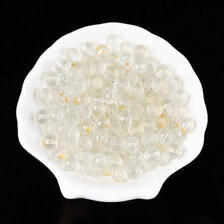 Frosted Baking Paint Glass Beads DGLA-N005-8mm-01-1