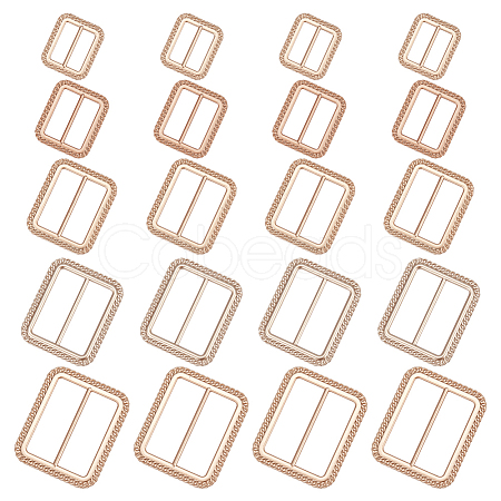 WADORN 20Pcs 5 Style Alloy Buckle Clasps FIND-WR0006-86-1