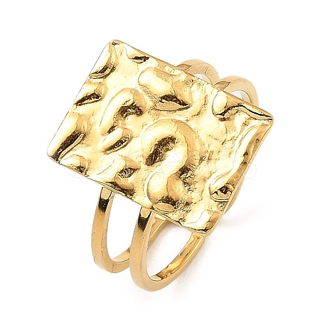 304 Stainless Steel Open Cuff Rings RJEW-Z018-17G-1