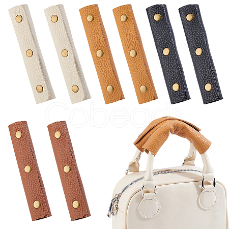 8Pcs 4 Colors Detachable PU Imitation Leather Bag Handle Wrap PURS-BBC0001-09-1