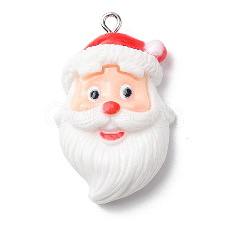 Christmas Opaque Resin Pendants RESI-A049-05B-1