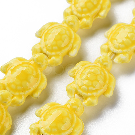 Handmade Porcelain Ceramic Beads Strands PORC-Q265-007B-1