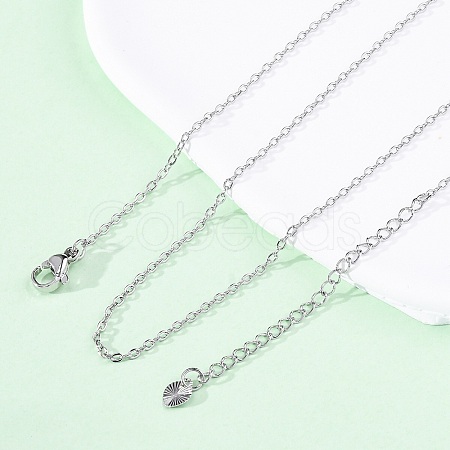 Brass Cable Chain Necklaces NJEW-D302-82P-1