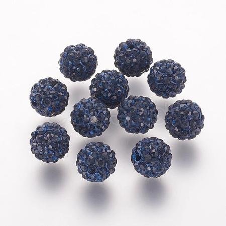 Polymer Clay Rhinestone Beads RB-K050-8mm-C15-1