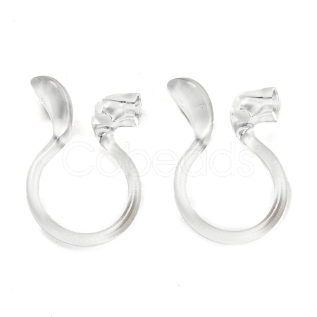Resin Clip-on Earring Findings FIND-H046-15-1